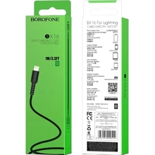 Кабель BOROFONE BX16 USB - Lightning 1м Black (BX16LB)
