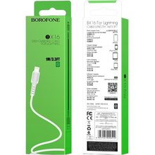Кабель BOROFONE BX16 USB - Lightning 1м White (BX16LW)
