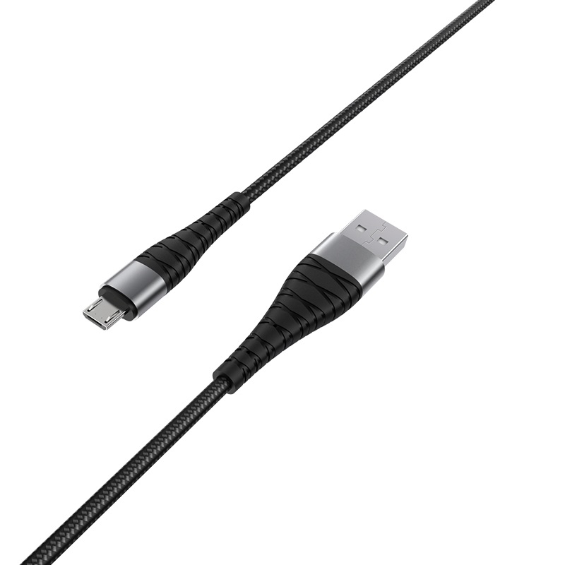 Кабель BOROFONE BX32 USB - micro-USB 1м Black (BX32MB) Дополнительно Сила тока на выходе: 2.4 А; Материал: нейлон, алюминий, TPE