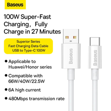 Кабель BASEUS Superior Series Fast Charging Data Cable USB to Type-C 100W 1.5 м Moon White (P10320102214-02)