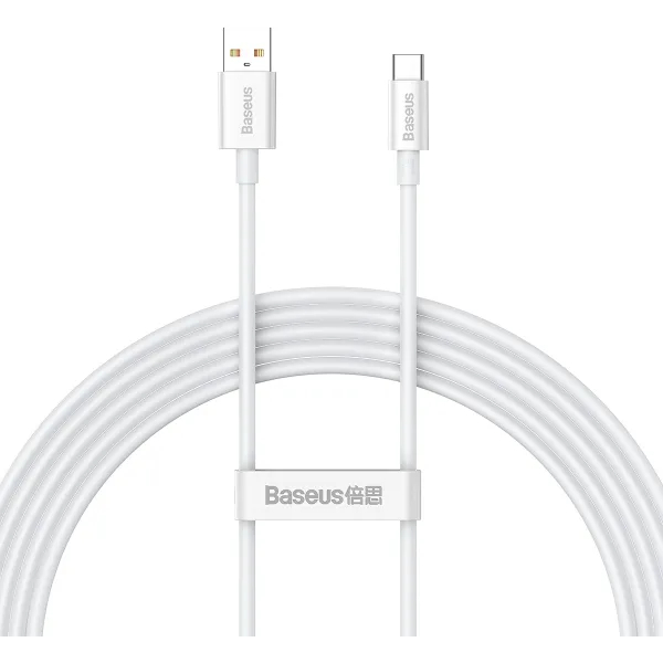 Кабель BASEUS Superior Series Fast Charging Data Cable USB to Type-C 100W 2 м Moon White (P10320102214-03) Кабель BASEUS Superior Series Fast Charging Data Cable USB to Type-C 100W 2 м Moon White (P10320102214-03)