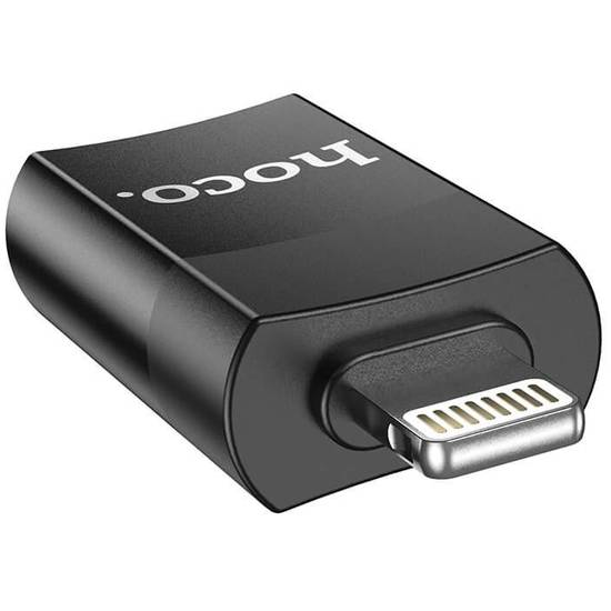 Адаптер HOCO UA17 USB - Lightning Black (6931474761989) Подсветка False