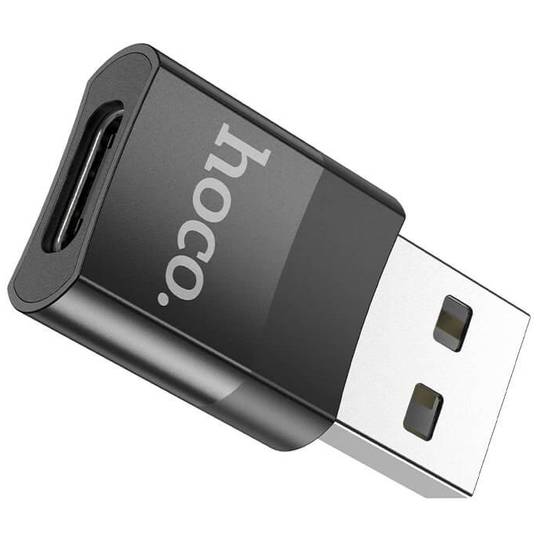 Фото 4 Адаптер HOCO UA17 USB-USB Type-C Black (6931474762009)