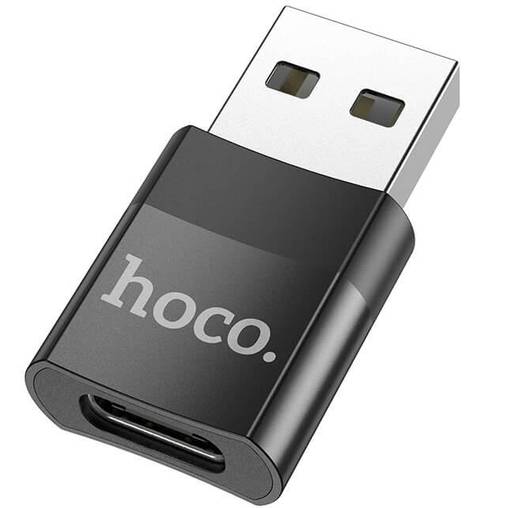 Адаптер HOCO UA17 USB-USB Type-C Black (6931474762009) Адаптер HOCO UA17 USB-USB Type-C Black (6931474762009)