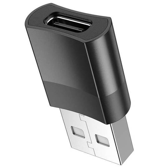 Адаптер HOCO UA17 USB-USB Type-C Black (6931474762009) Підсвітка False
