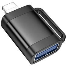 Адаптер HOCO UA31A USB - Lightning Black (6942007628082)