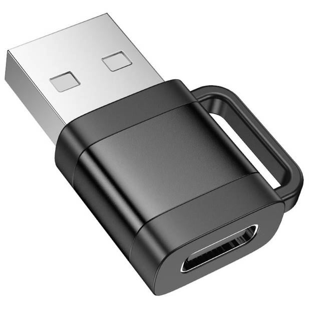 Фото 3 Адаптер HOCO UA31D USB - USB Type-C Black (6942007628143)