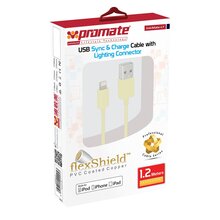 Кабель PROMATE USB-Lightning Linkmate-LT Yellow (linkmate-lt.yellow)