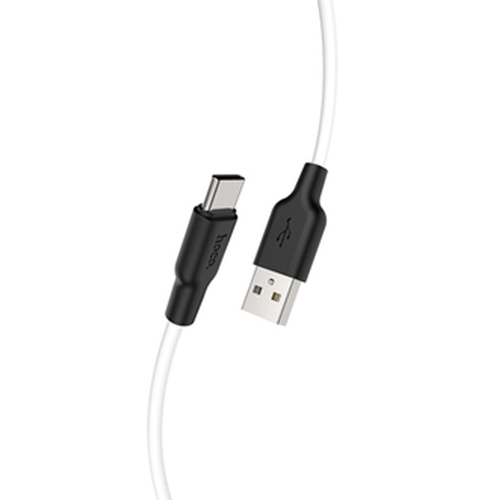 Кабель HOCO X21 Plus USB - USB Type-C 3A 1 м Black+White (6931474711915)