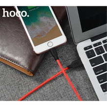 Кабель HOCO X21 USB - Lightning 2A 1м Black+Red (6957531071372)