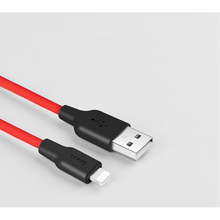 Кабель HOCO X21 USB - Lightning 2A 1м Black+Red (6957531071372)