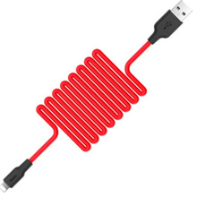 Кабель HOCO X21 USB - Lightning 2A 1м Black+Red (6957531071372)