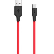 Кабель HOCO X21 USB - USB Type-C 2A 1 м Black+Red (6957531071419)