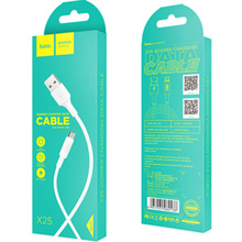 Кабель HOCO X25 USB - Micro-USB 2A 1м White (6957531080138)
