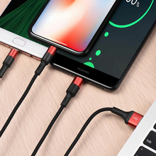 Кабель HOCO X26 USB - Lightning/microUSB/Type-C 3in1 1м Black/Red