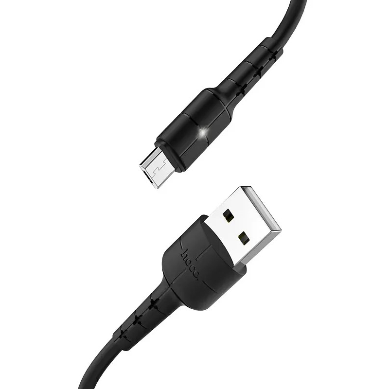 Кабель HOCO X30 USB-A - microUSB 1.2м Black Довжина 1.2