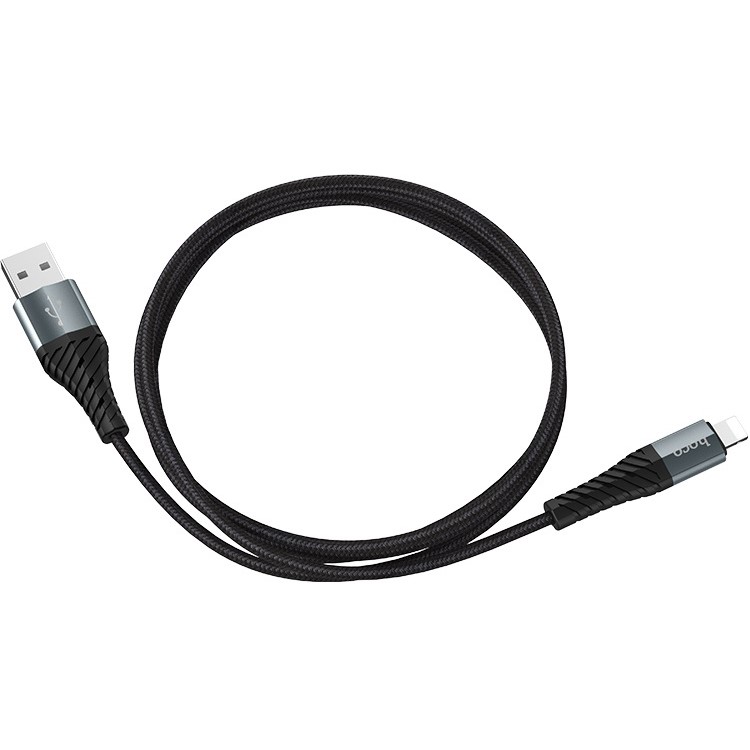 Кабель HOCO X38 USB - Lightning 1м Black Дополнительно оплётка кабеля