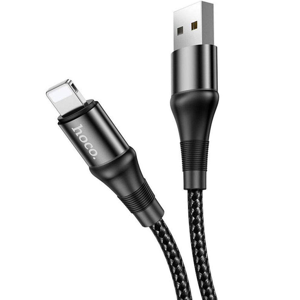 Кабель HOCO X50 USB - Lightning 2.4A 1м Black Кабель HOCO X50 USB - Lightning 2.4A 1м Black