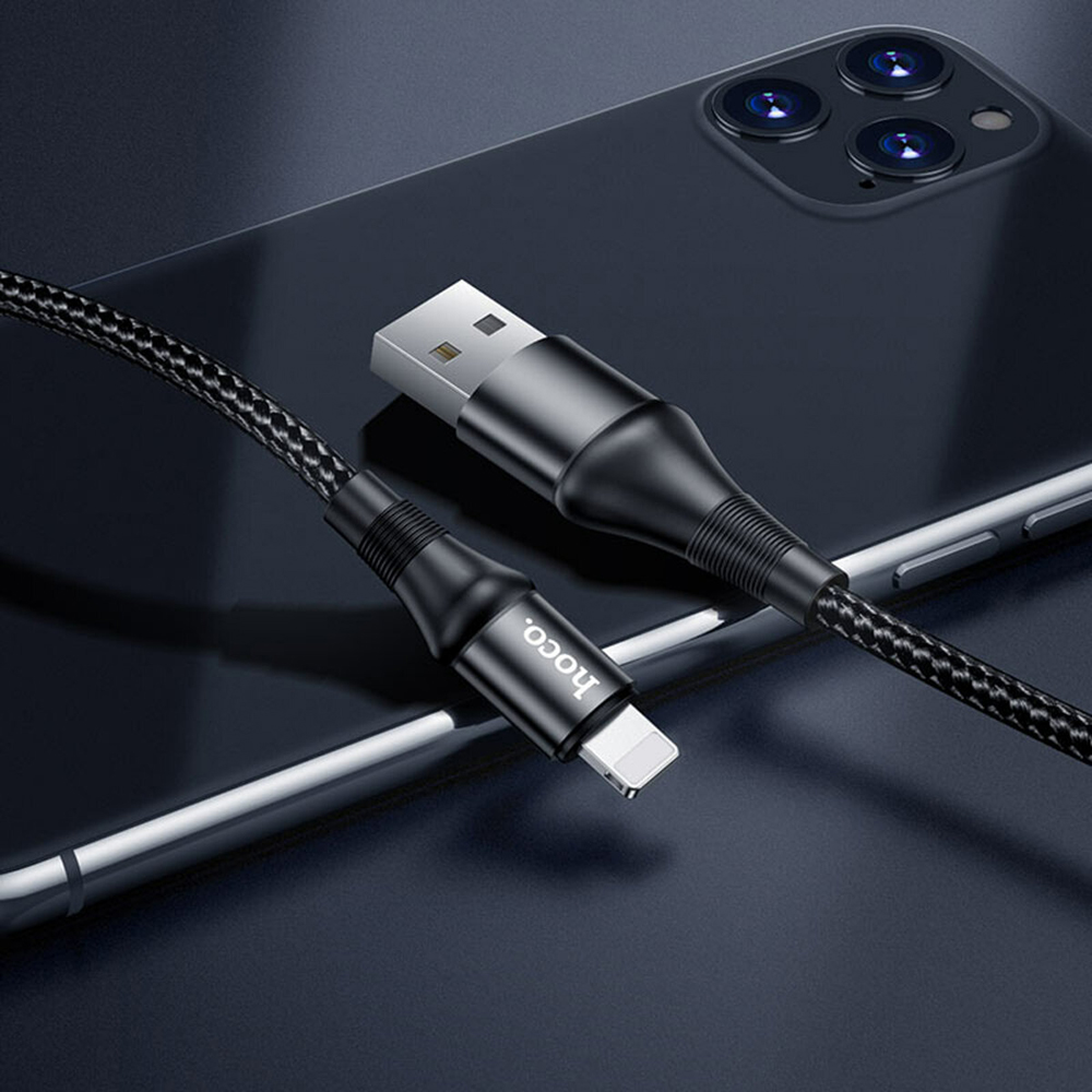 Кабель HOCO X50 USB - Lightning 2.4A 1м Black Довжина 1