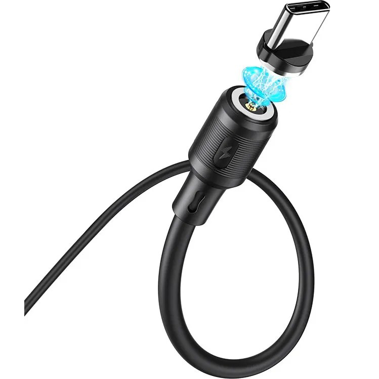 Кабель HOCO X52 USB - Type-C 3A 1м Black Дополнительно магнитный коннектор