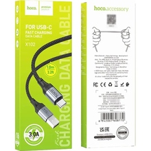 Кабель HOCO X102 USB - USB Type-C 1м Black (6942007608770)