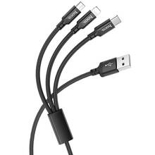 Кабель HOCO X14 USB - Lightning/Micro-USB/USB Type-C 1 м Black (6931474719157)