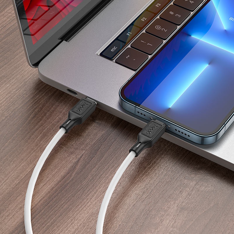 Кабель HOCO X90 Cool USB Type-C - Lightning 1м White (6931474788399) Тип USB Type-С - Lightning