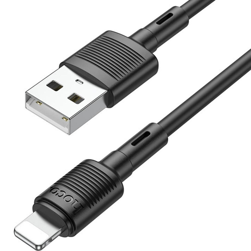 Кабель HOCO X83 USB to Lightning 2.4A 1m Black (6931474770868) Длина 1