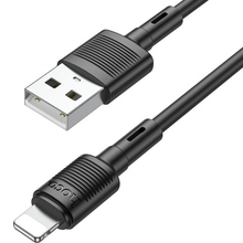Кабель HOCO X83 USB to Lightning 2.4A 1m Black (6931474770868)