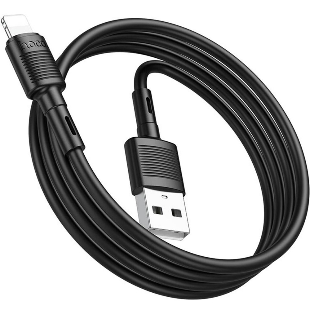 Фото 3 Кабель HOCO X83 USB to Lightning 2.4A 1m Black (6931474770868)