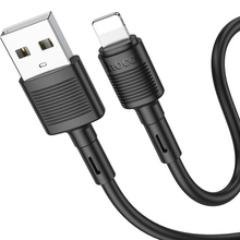 Кабель HOCO X83 USB to Lightning 2.4A 1m Black (6931474770868)
