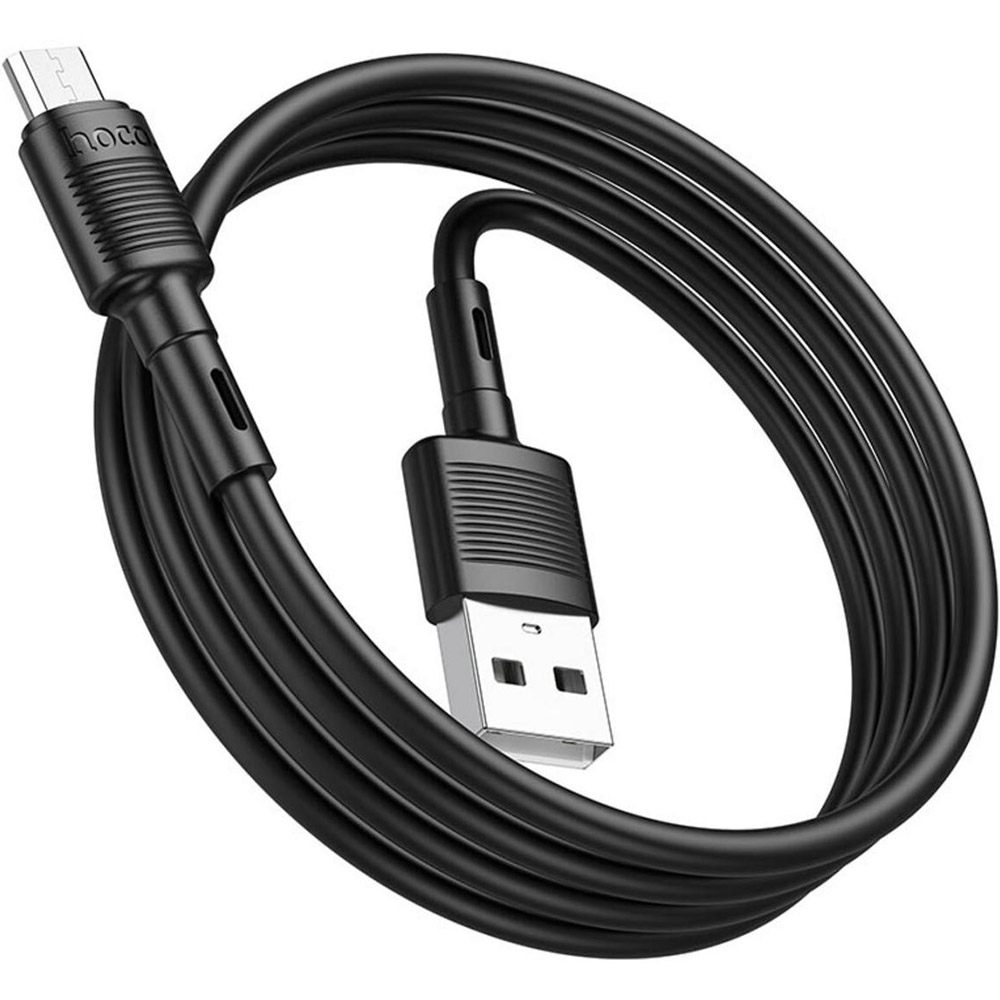 Кабель HOCO X83 USB to Micro-USB 2.4A 1m Black (6931474770882) Длина 1