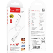 Кабель HOCO X87 Type-C to Type-C 60W PD 1m White (6931474783264)
