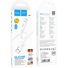 Кабель HOCO X87 USB to Lightning 2.4A 1m White (6931474783202)