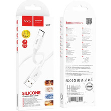Кабель HOCO X87 USB для Type-C 3A 1m White (6931474783240)