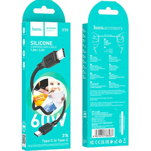 Кабель HOCO X90 Cool Type-C to Type-C 60W 1m Black (6931474788467)