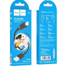 Кабель HOCO X90 Cool USB to Lightning 2.4A 1m Black (6931474788405)