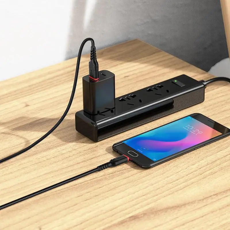 Кабель HOCO X59 USB to Micro 2.4A 1 м Black (6931474744890) Подсветка False