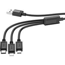 Кабель HOCO X74 USB to iP+Type-C+Micro 2A PVC PVC 1 м Black (6931474767363)