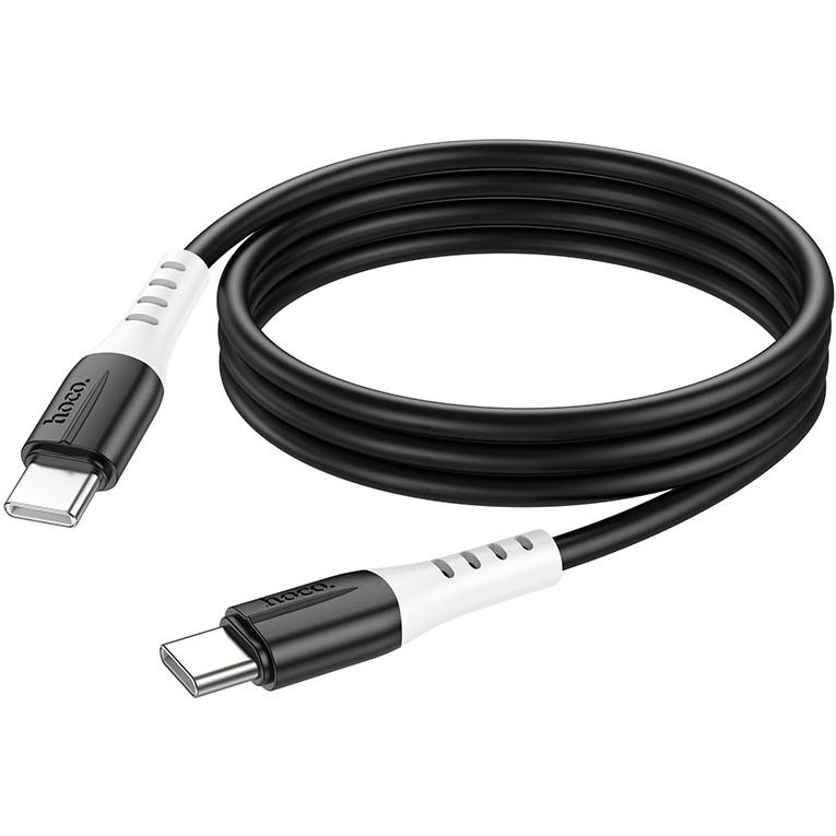 Кабель HOCO X82 Type-C to Type-C 60W 1 m Black (6931474768599) Додатково підтримка заряджання ноутбука потужністю до 60 Вт (20 В/3 А) та мобільних телефонів силою струму 3 А; вага: 21 г; матеріал: силікон