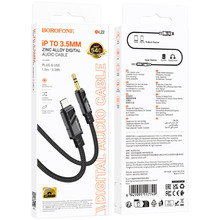 Перехідник BOROFONE BL22 Dignity Digital Audio Conversion Cable Lightning - AUX 1м Black (6941991117749)