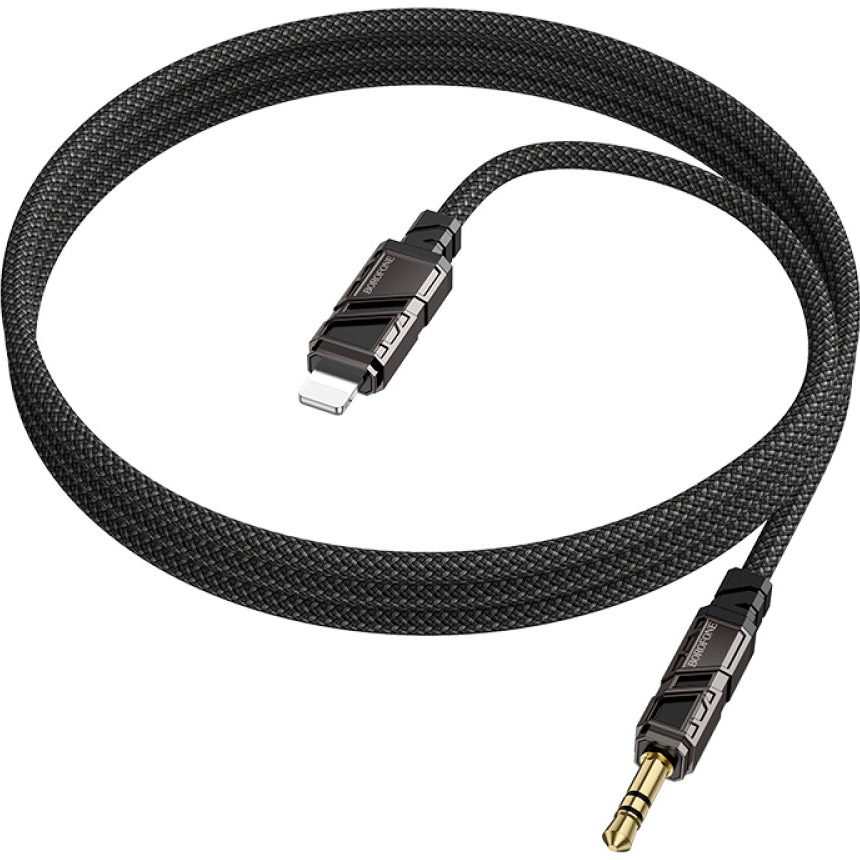 Перехідник BOROFONE BL22 Dignity Digital Audio Conversion Cable Lightning - AUX 1м Black (6941991117749)
