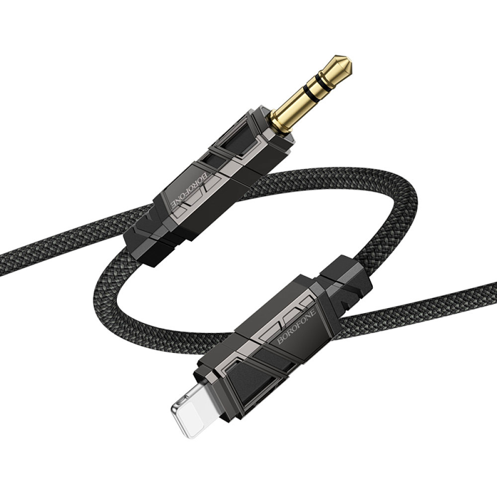 Перехідник BOROFONE BL22 Dignity Digital Audio Conversion Cable Lightning - AUX 1м Black (6941991117749) Підсвітка False