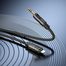 Перехідник BOROFONE BL22 Dignity Digital Audio Conversion Cable Lightning - AUX 1м Black (6941991117749)