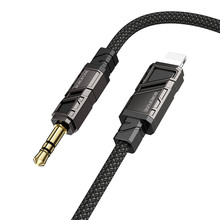 Перехідник BOROFONE BL22 Dignity Digital Audio Conversion Cable Lightning - AUX 1м Black (6941991117749)