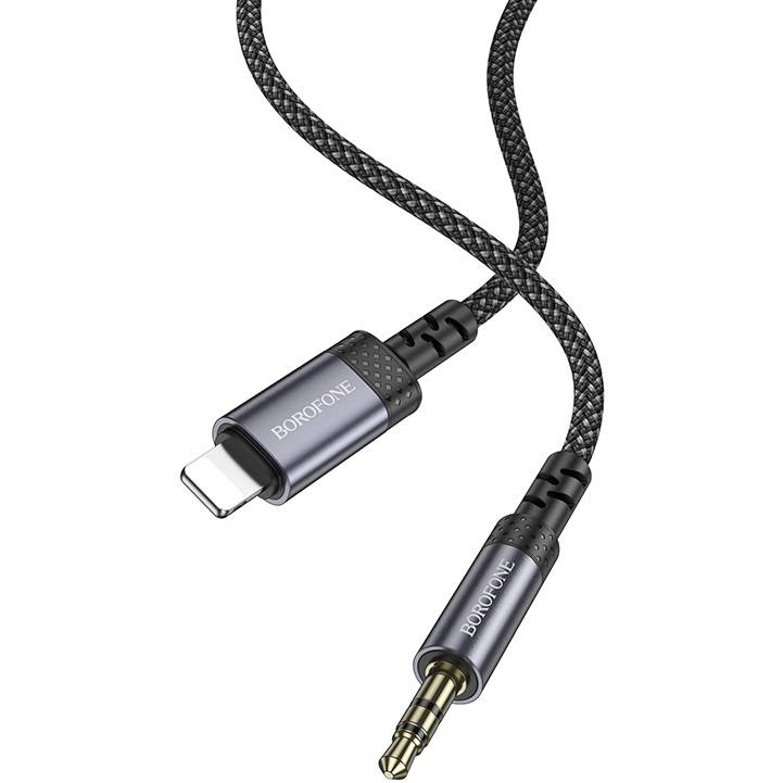 Кабель BOROFONE BL24 Lightning M-Jack 3.5mm 1m Metal Grey (6941991118975) Тип Lightning - аудіо 3.5 мм