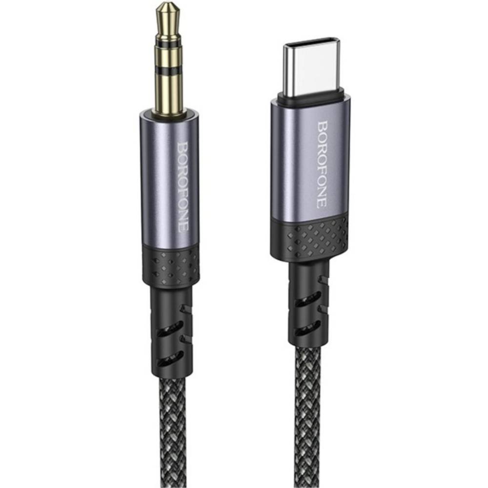 Кабель BOROFONE BL24 Type-C M-Jack 3.5mm 1m Metal Grey (6941991118982) Тип USB Type-С - аудіо 3.5 мм