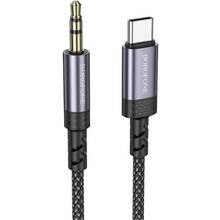 Кабель BOROFONE BL24 Type-C M-Jack 3.5mm 1m Metal Grey (6941991118982)