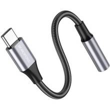 Переходник BOROFONE Type-C M-Jack 3.5mm Metal Gray (BV16)