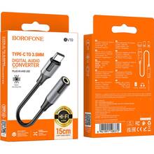 Перехідник BOROFONE Type-C to 3.5mm Black (BV19)
